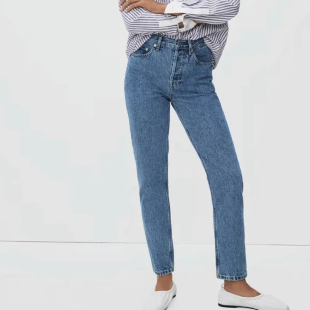 Everlane Women’s The High-Rise Cheeky Straight Jean, Size 30 Ankle